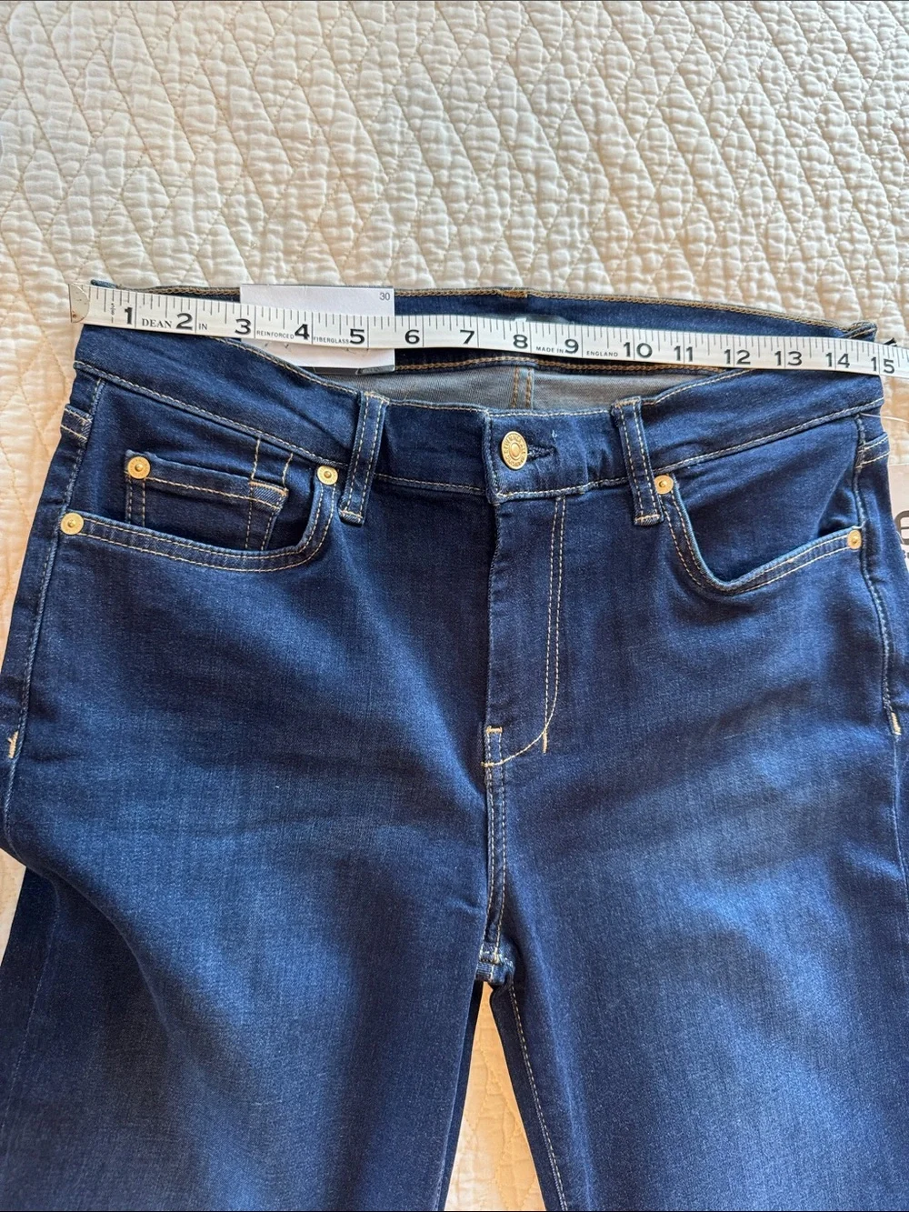 7 For All Mankind Dark Blue Dojo Tailorless Flate Wide Leg Trousers
